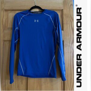 EUC Under Armour Blue Long Sleeve Compression Shirt in blue size Large